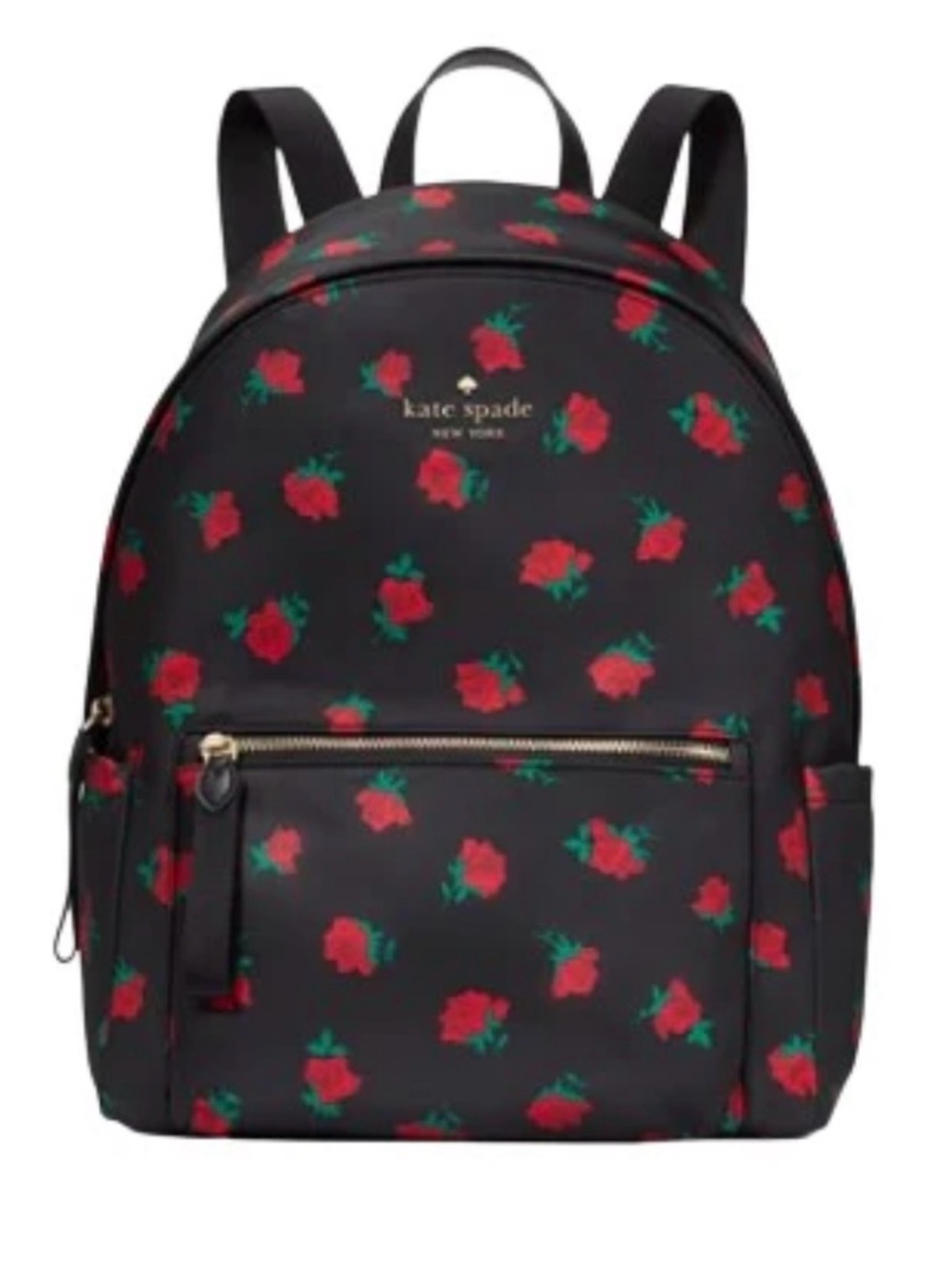Kate Spade New York Black Rose Toss Large Backpack - Picture 2 of 10